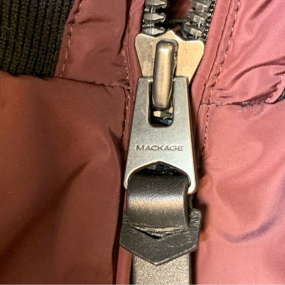 MXsold Mackage Adali Hooded Waterproof Down Jacket in Wine - Picture 8 of 16